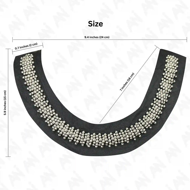 Casual Style Beaded Scoop Neckline