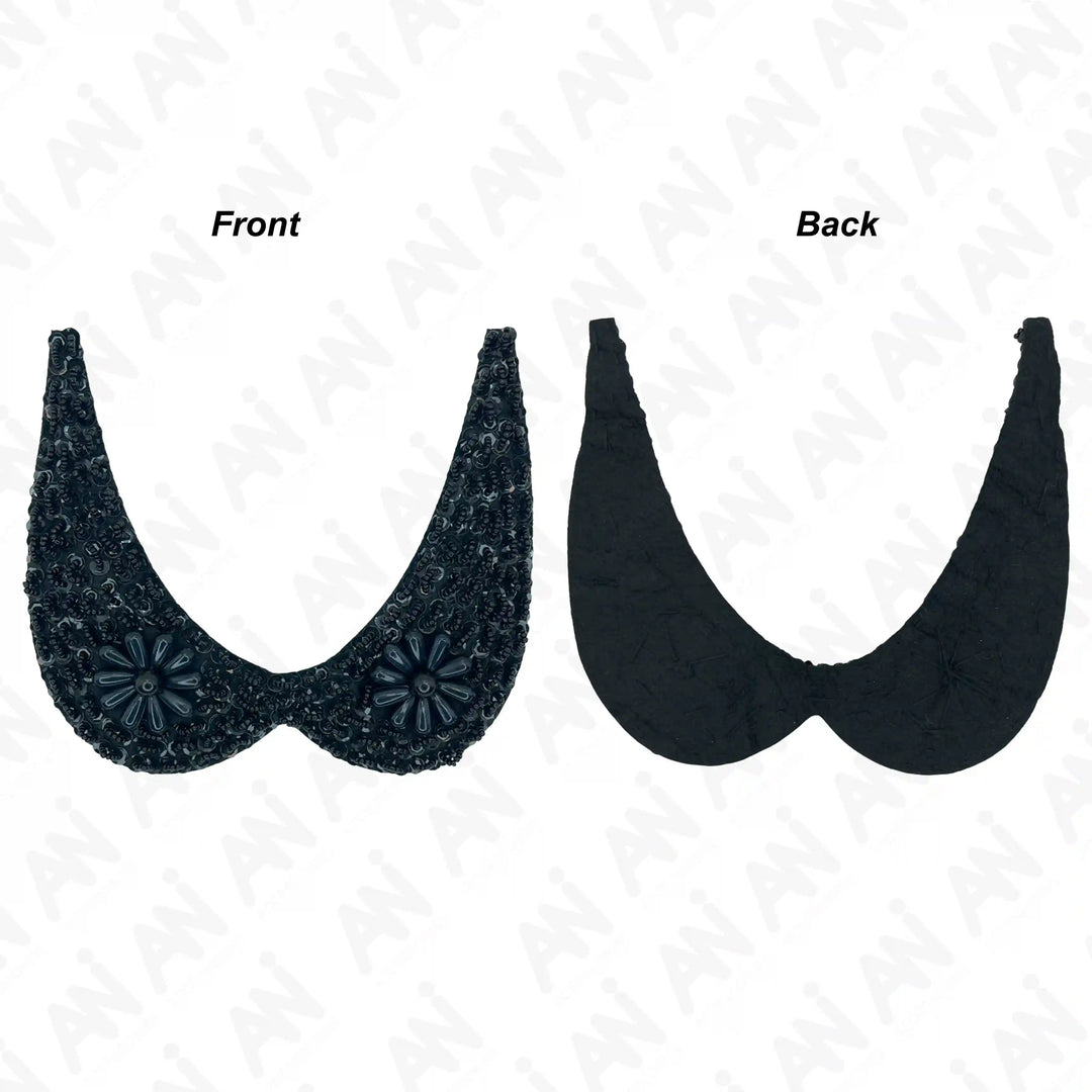 Scalloped Peter Pan Collar Neckline Applique