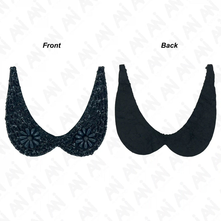 Scalloped Peter Pan Collar Neckline Applique
