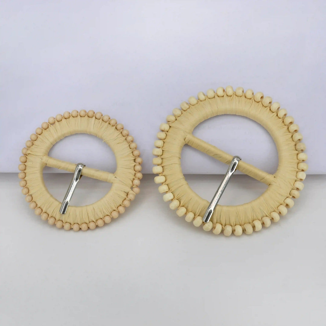 Artisan Boho Aesthetic Raffia Buckle