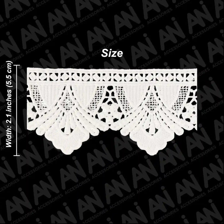 Dahlias Border Sequins Lace | 2 Meter