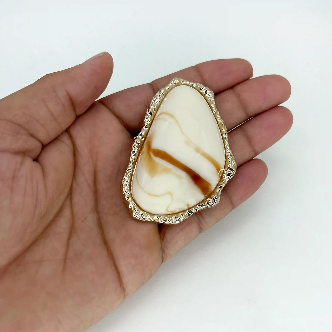 Organic Marbled Stone Buckles