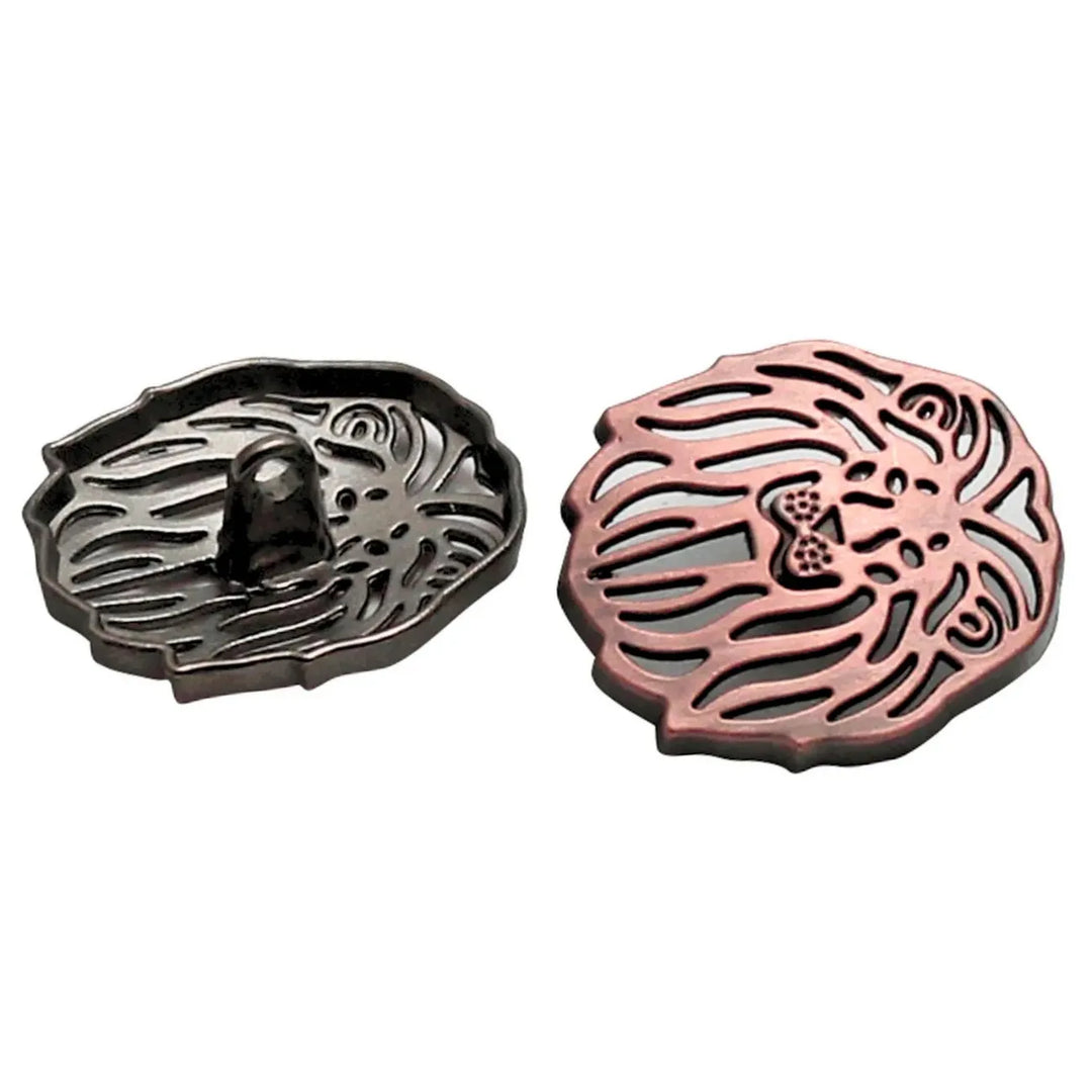 Laser Cut Lion Metal Buttons | 19mm(30L) & 24mm(38L)