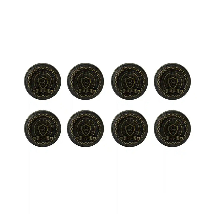 8 small antique coat buttons by Ani Accessories, great for elegant outerwear designs.