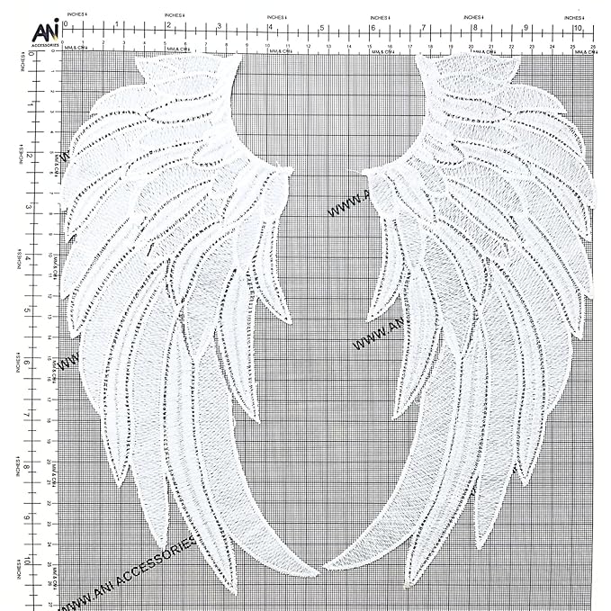 Big Wings Embroidered Sew Patch for Shirts, Kurti, & Dresses