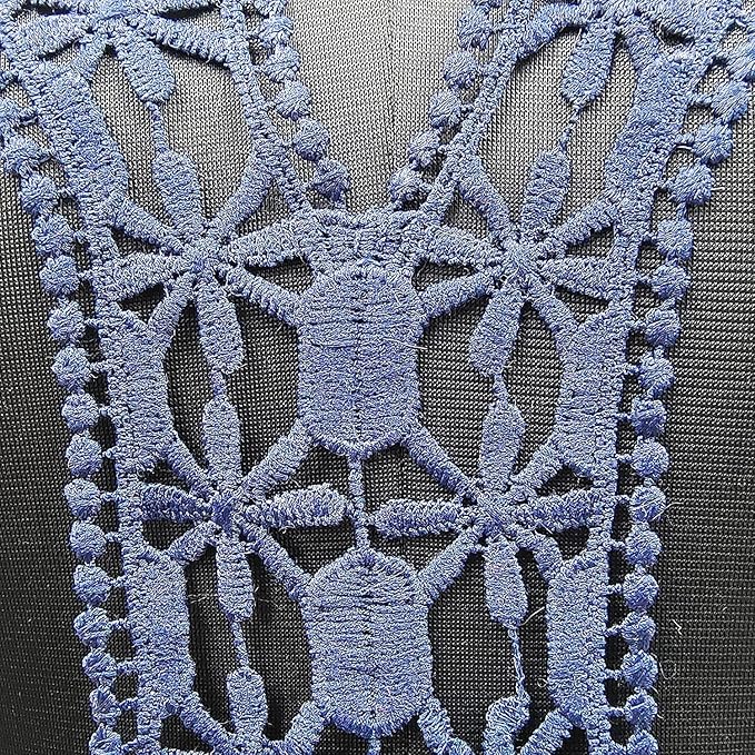 Combo Floral Embroidery Necklines