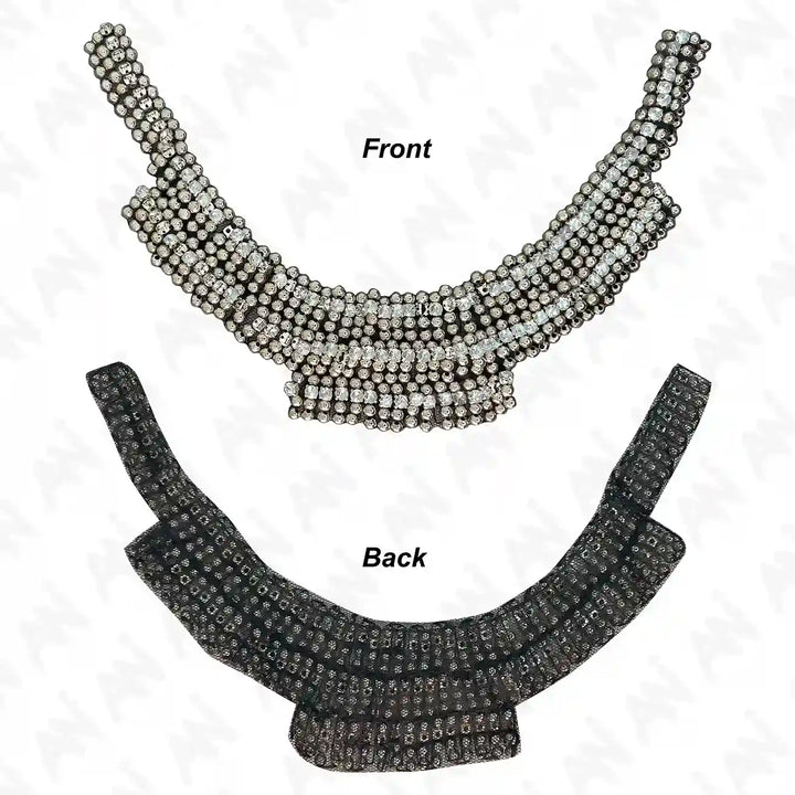 Crystal Beaded Neckline Patch