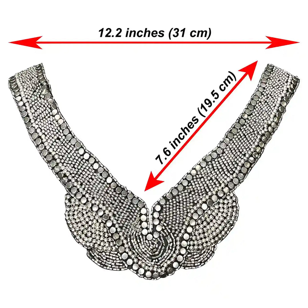 Beaded V-Neckline Applique