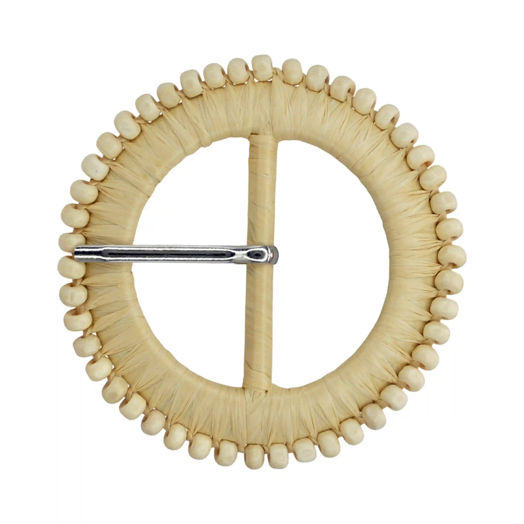 Artisan Boho Aesthetic Raffia Buckle