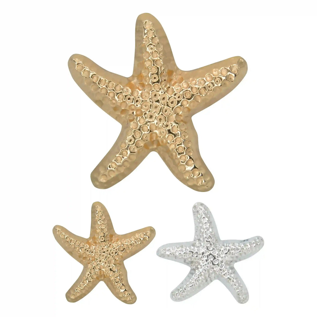 Sea Inspired Star Metal Buttons | 20 & 38mm