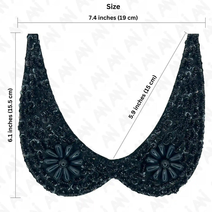 Scalloped Peter Pan Collar Neckline Applique
