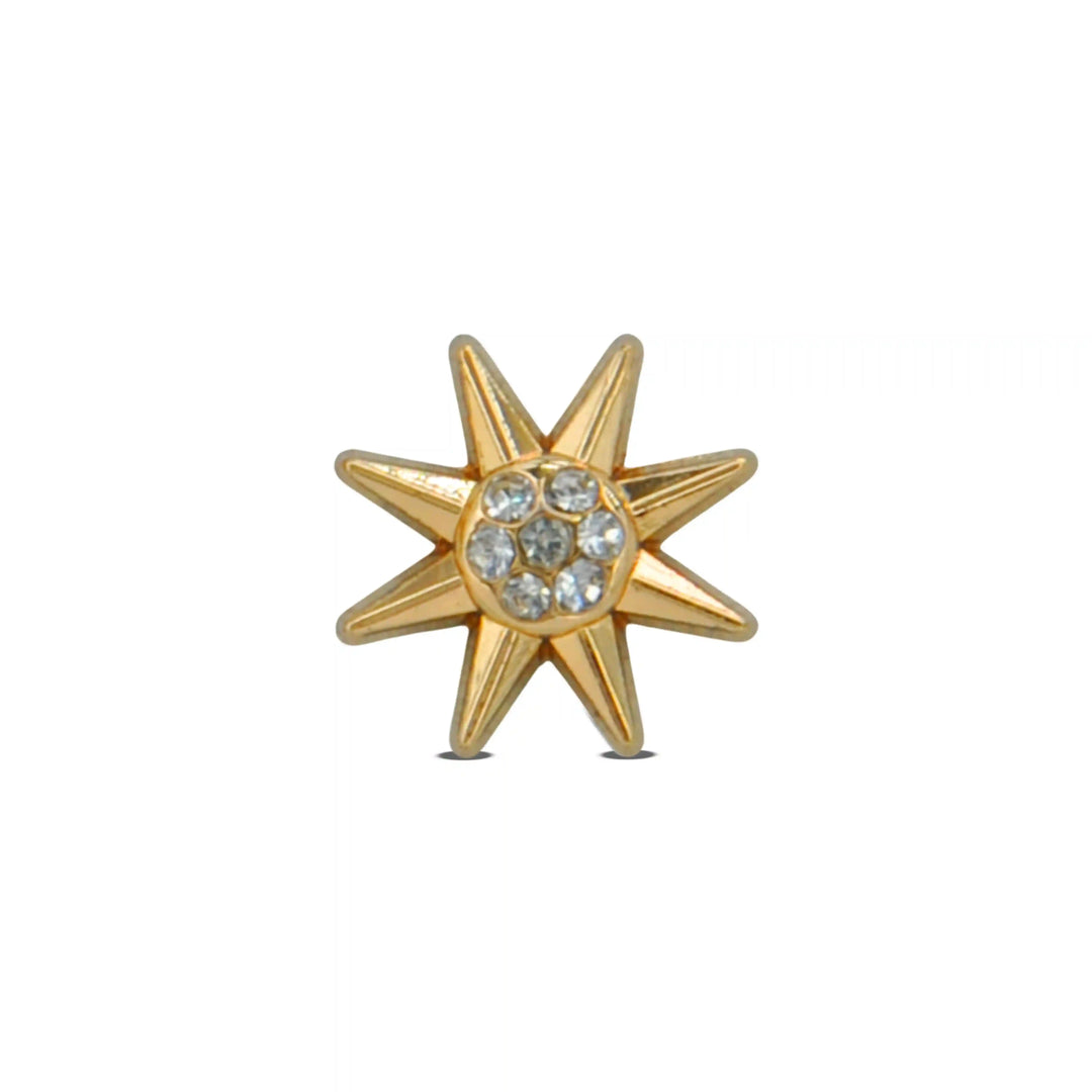 Sunburst Design Rhinestone 12mm Shirt Buttons