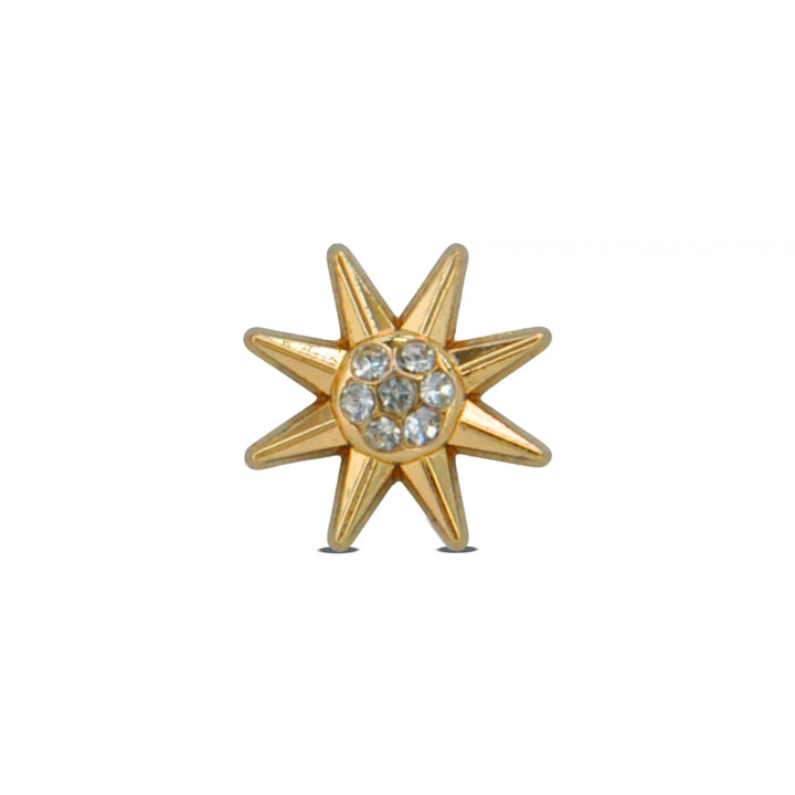Sunburst Design Rhinestone 12mm Shirt Buttons