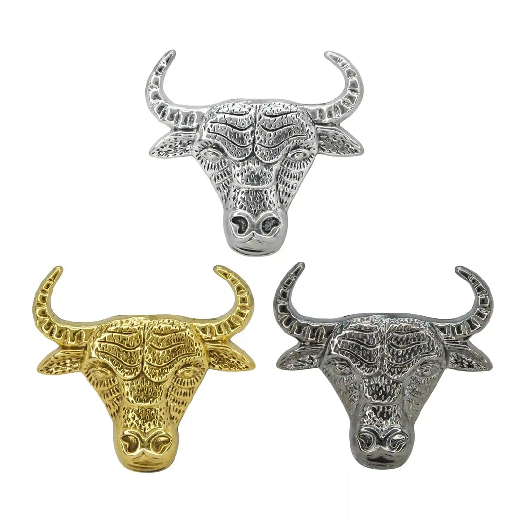 Bull Style Metal Brooch