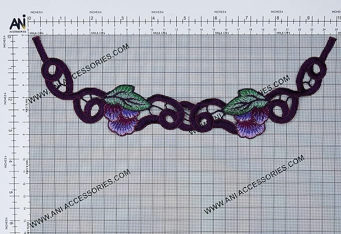 Purple Grapevine Sew or Hot-fix Patch