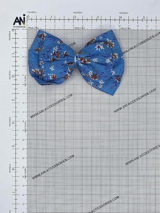 Blue Blossom Bow Sew Patch