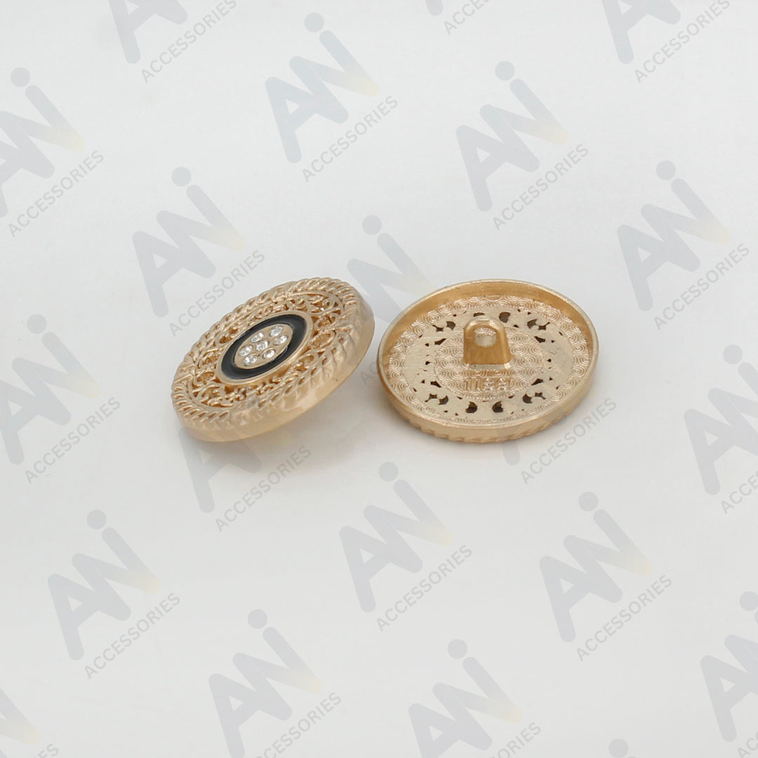 Decorative Gold Buttons for Garments and Accessories