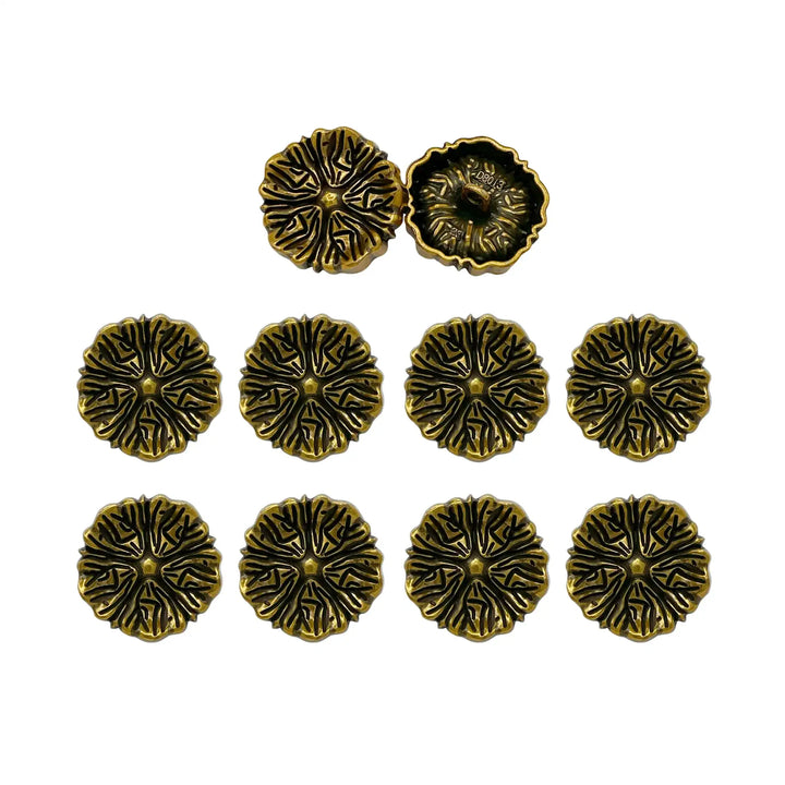 Blooming Beauty Metal Buttons | 18m, 20mm, 23mm