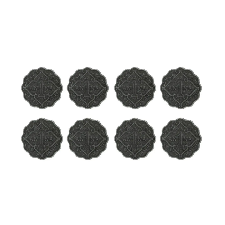 1 Anna Metal Coin Buttons | 17mm(27L) & 22mm(34L)