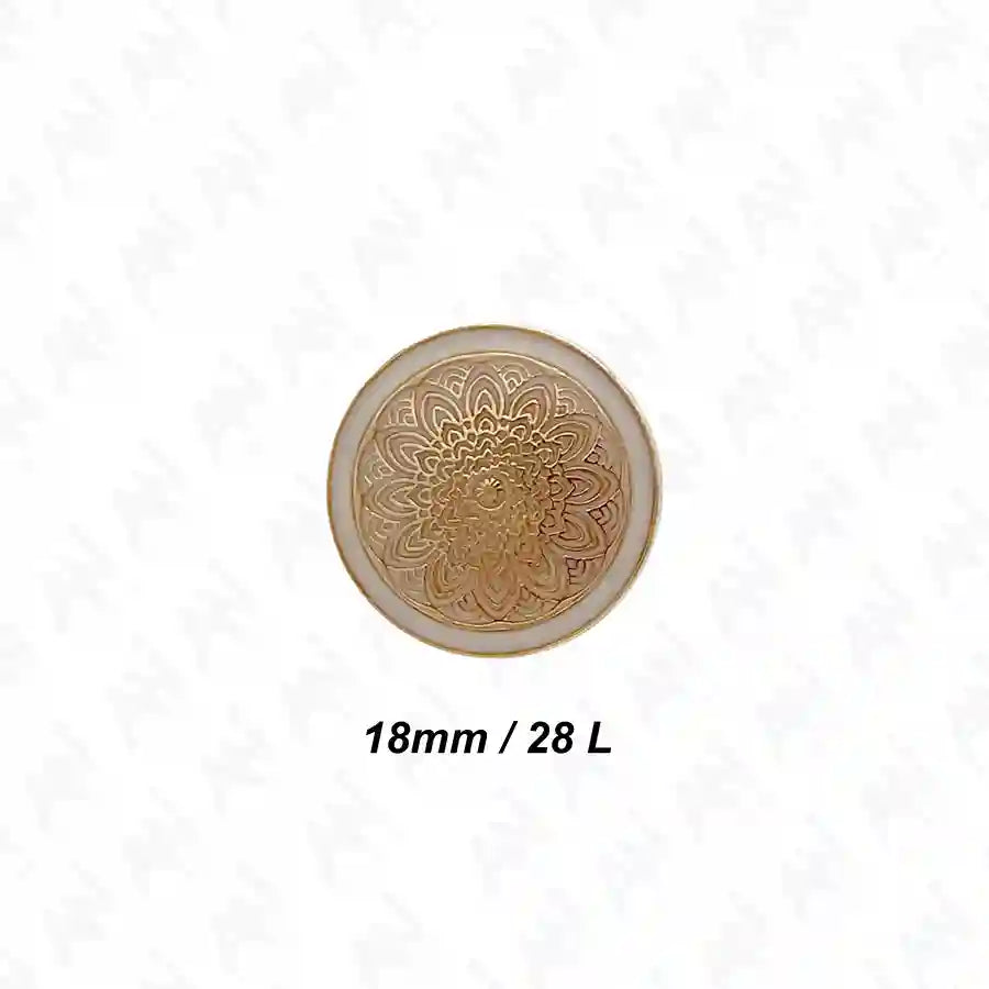 Mandala Shank Metal Button | 18mm(28L) & 21mm(34L)