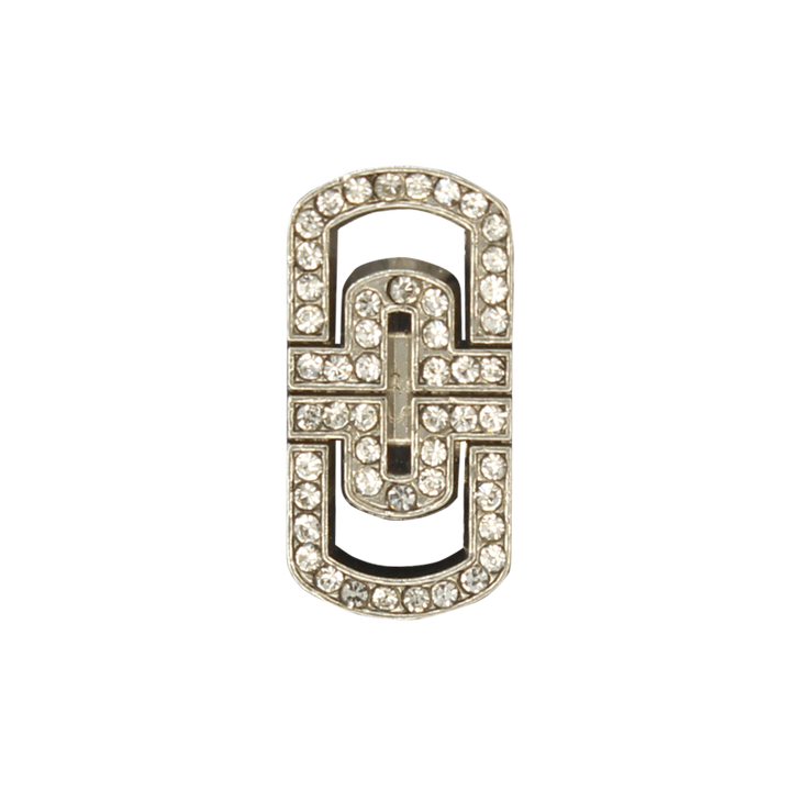 Glittering Diamond Rectangular Metal Button