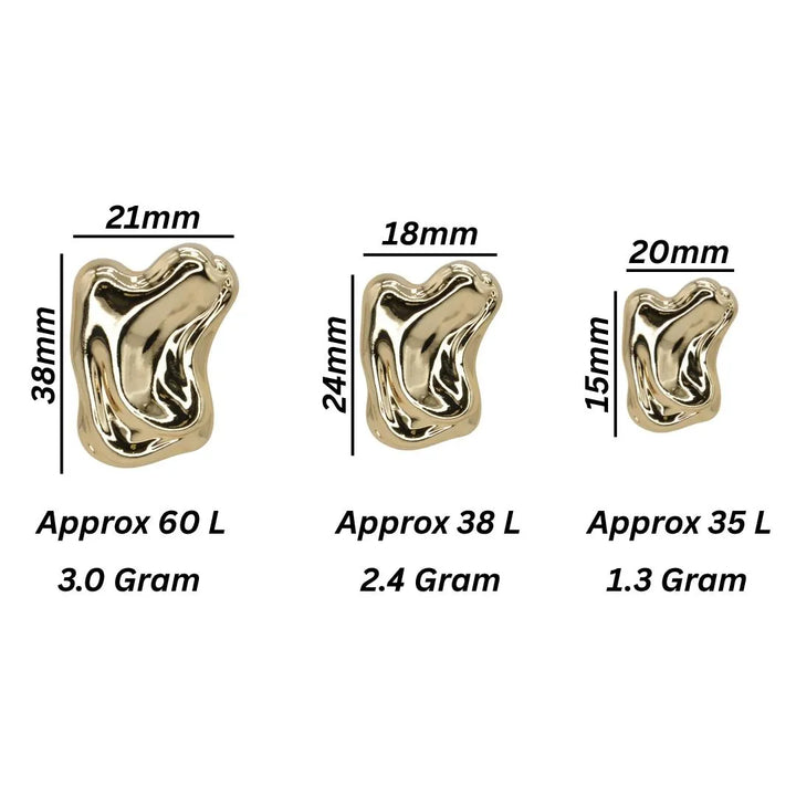 Irregular Shape Metal Buttons | 38mm, 24mm & 20mm
