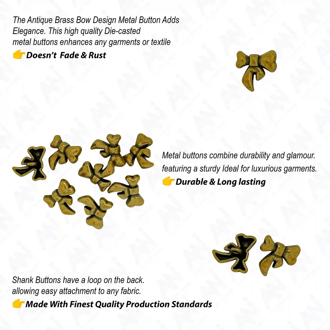 Bow Style Shirt Buttons