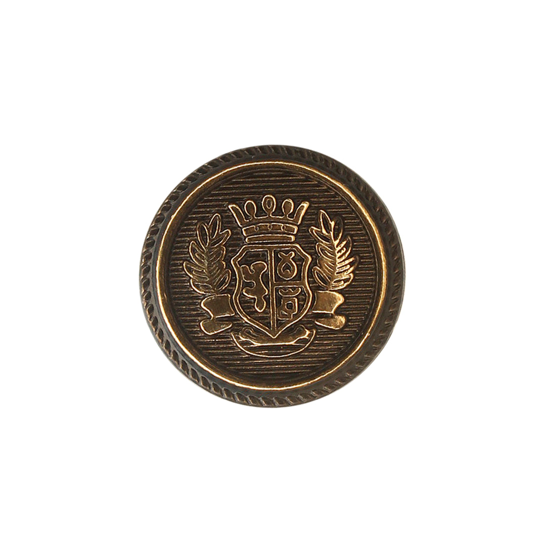 Royal imperial crest Metal Shank button (Pack of 8 Buttons)