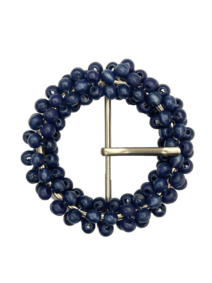 Prong Beaded Circle Buckle for Seasonal Wardrobe Essentials