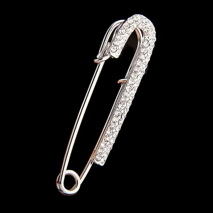 Silver Rhinestone Fancy Pin