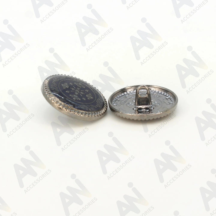 Ornate Metal Buttons with Floral Motif | 17mm(27L) & 21mm(34L)