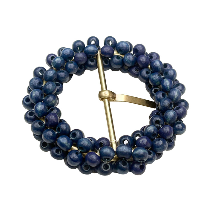 Prong Beaded Circle Buckle for Seasonal Wardrobe Essentials