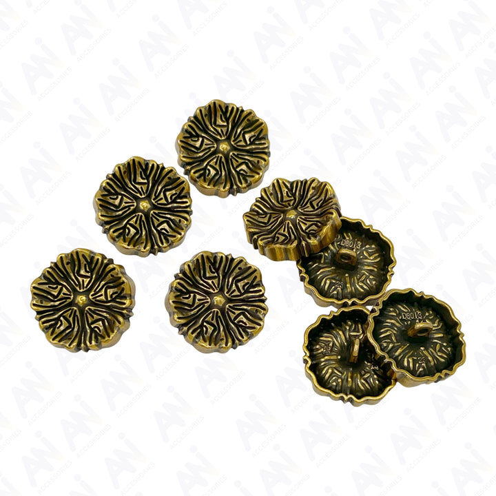 Blooming Beauty Metal Buttons