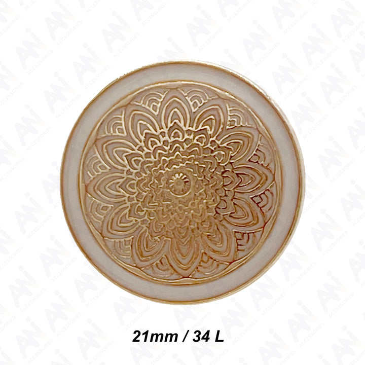 Mandala Metal Button