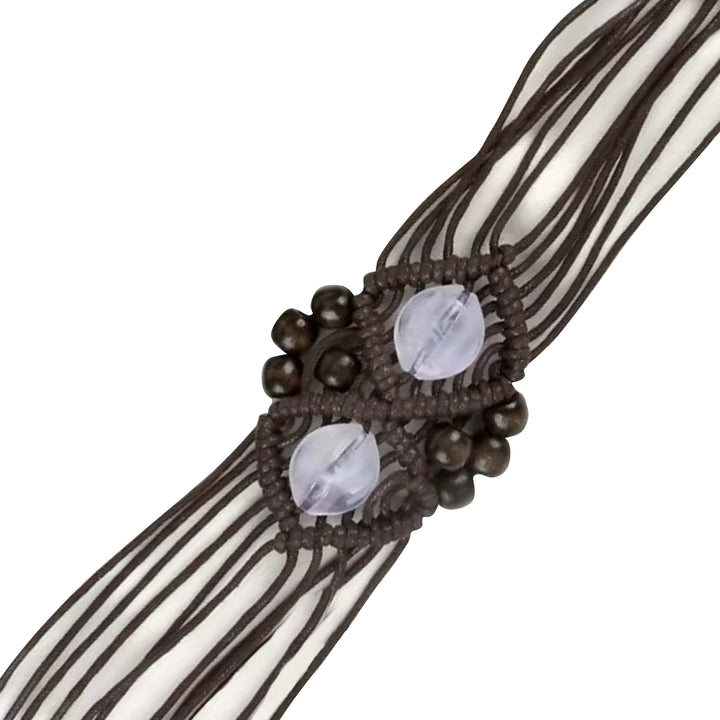 Texture marble Macrame Resin Beads Belt