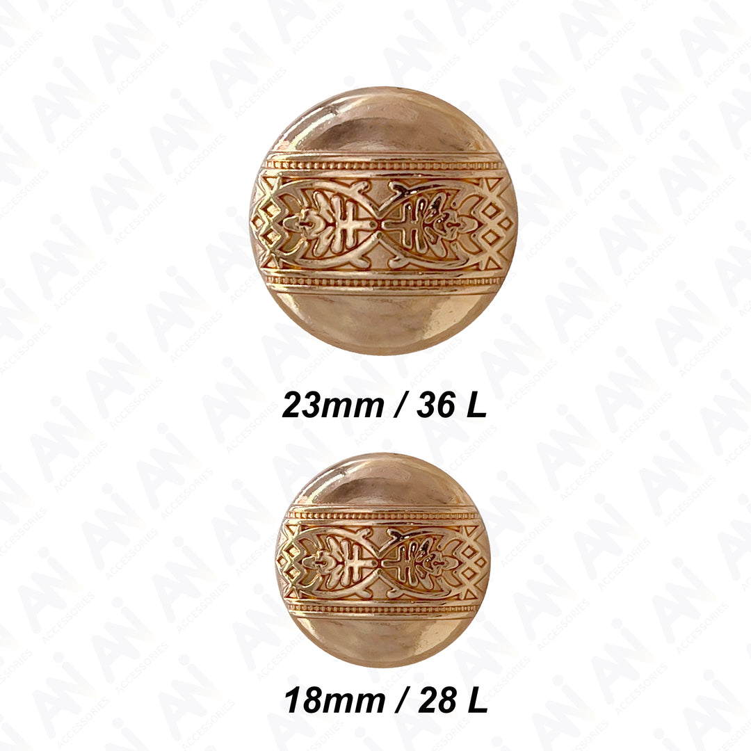 Etched Design Metal Buttons