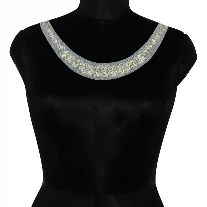 Elegant Round Beaded Neckline