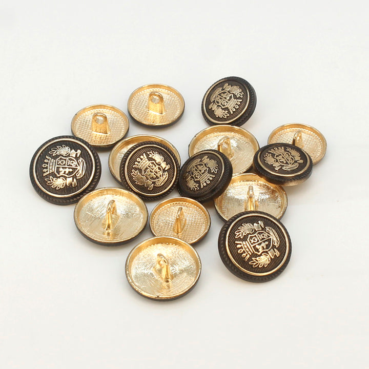 Royal imperial crest Metal button ( Pack of 8 Big + 8 Small)