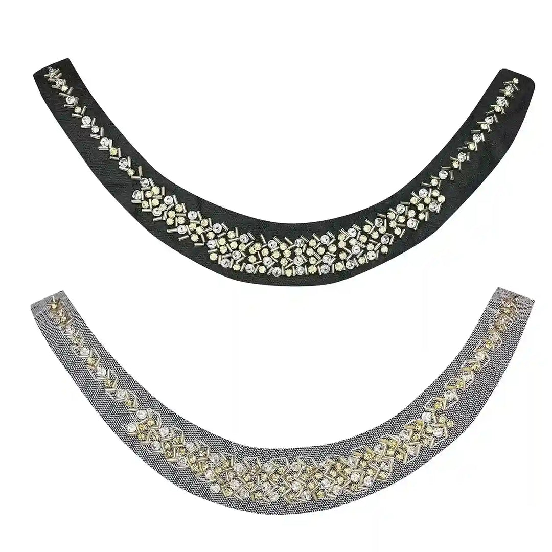 Elegant Round Beaded Neckline