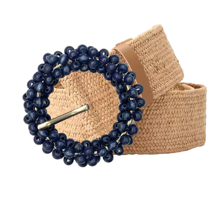 Prong Beaded Circle Buckle for Seasonal Wardrobe Essentials