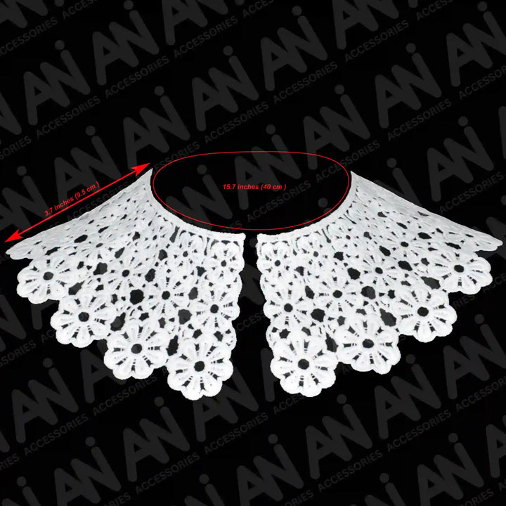 Flowing Floral Lace Neck Collar Big & Small | Small for Kids