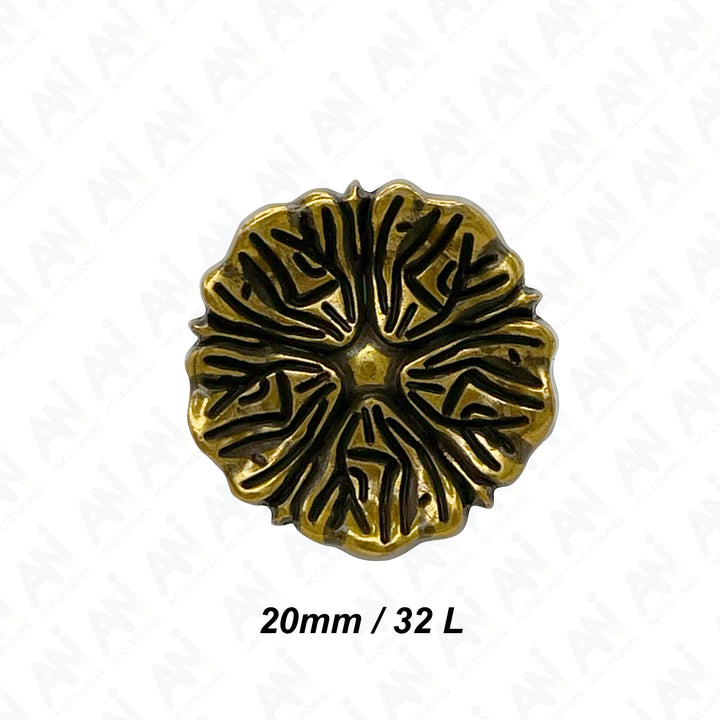 Blooming Beauty Metal Buttons