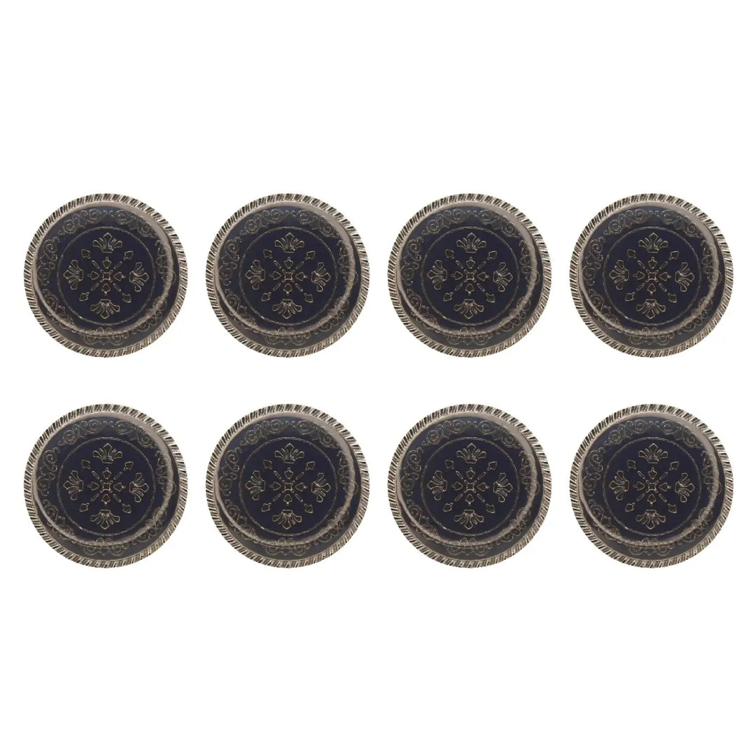 Ornate Metal Buttons with Floral Motif | 17mm(27L) & 21mm(34L)