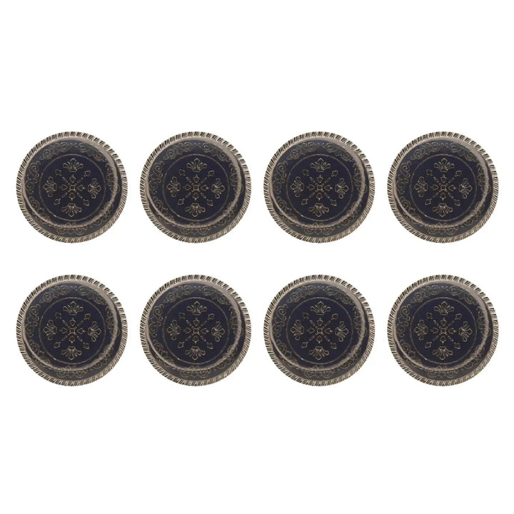Ornate Metal Buttons with Floral Motif | 17mm(27L) & 21mm(34L)