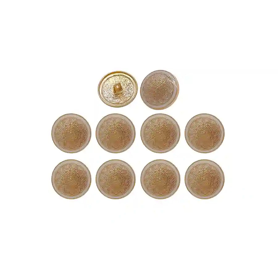 Mandala Shank Metal Button | 18mm(28L) & 21mm(34L)