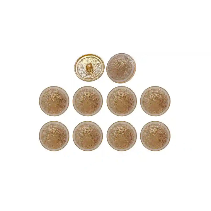 Mandala Shank Metal Button | 18mm(28L) & 21mm(34L)