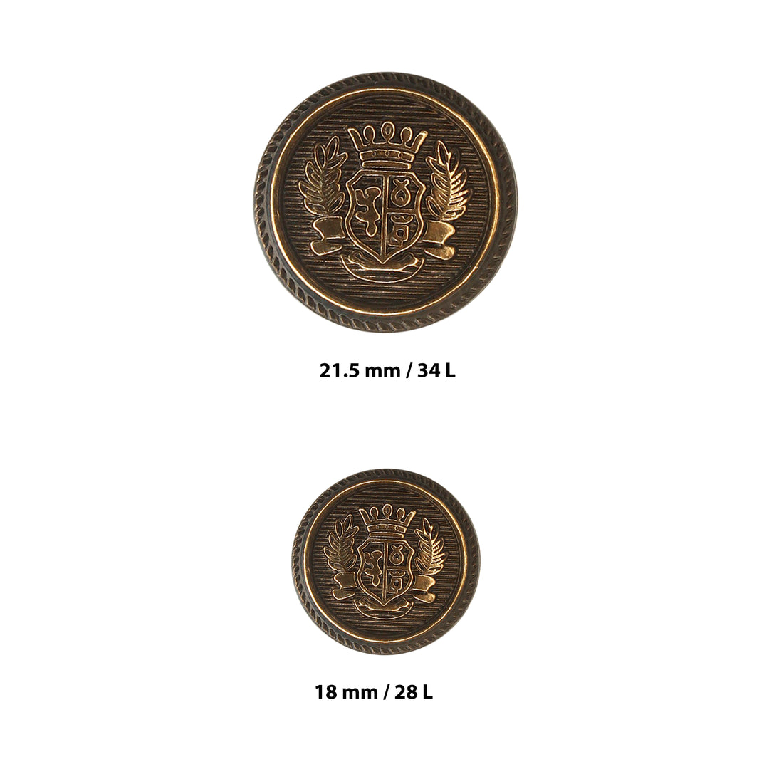 Royal imperial crest Metal button ( Pack of 8 Big + 8 Small)