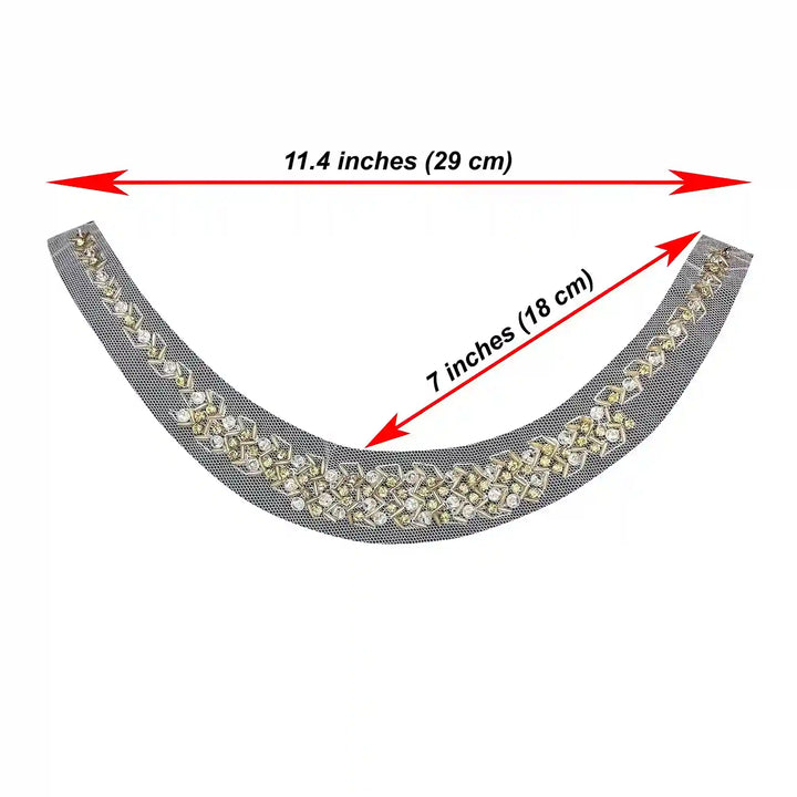 Elegant Round Beaded Neckline