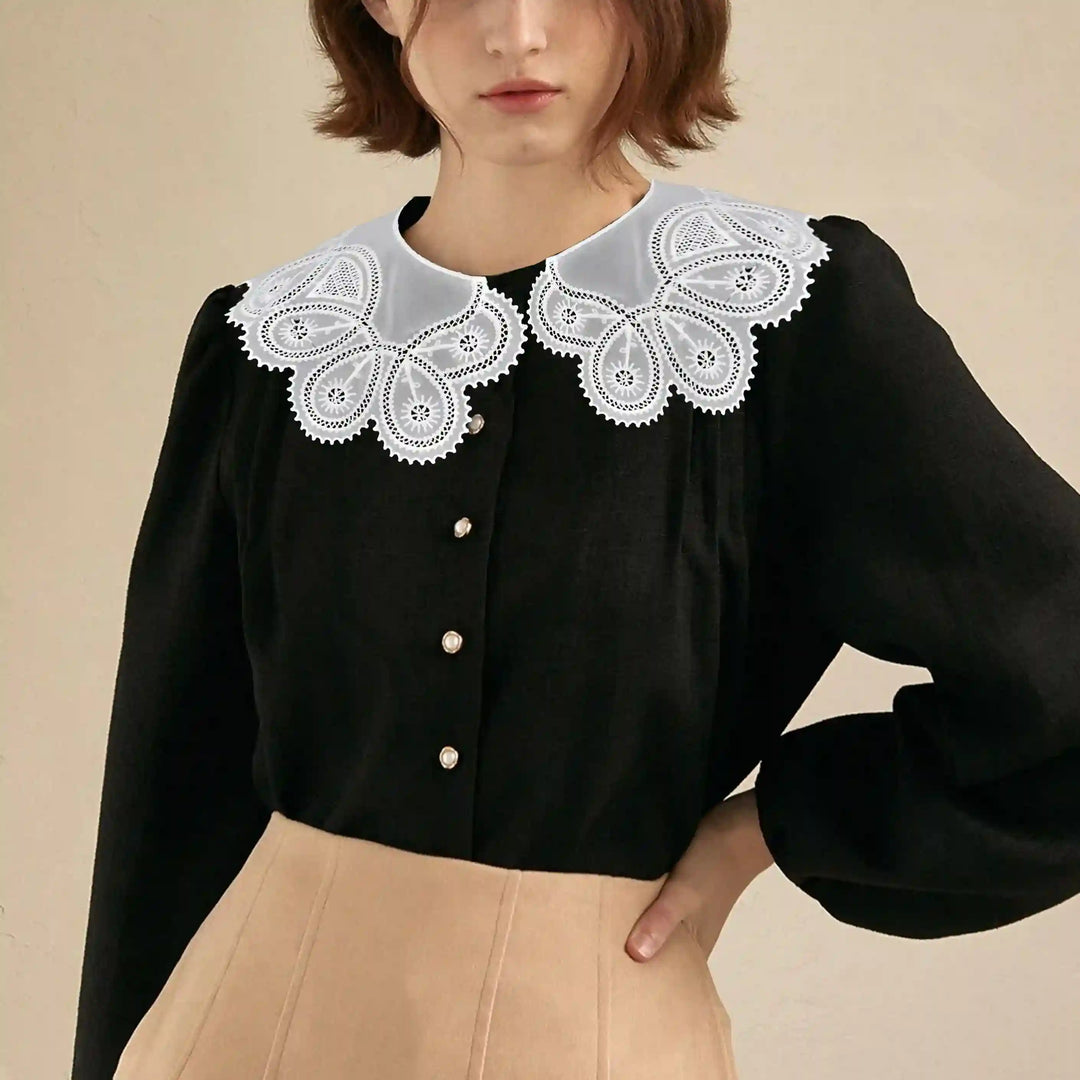 Floral Inspire Peter Pan Collar