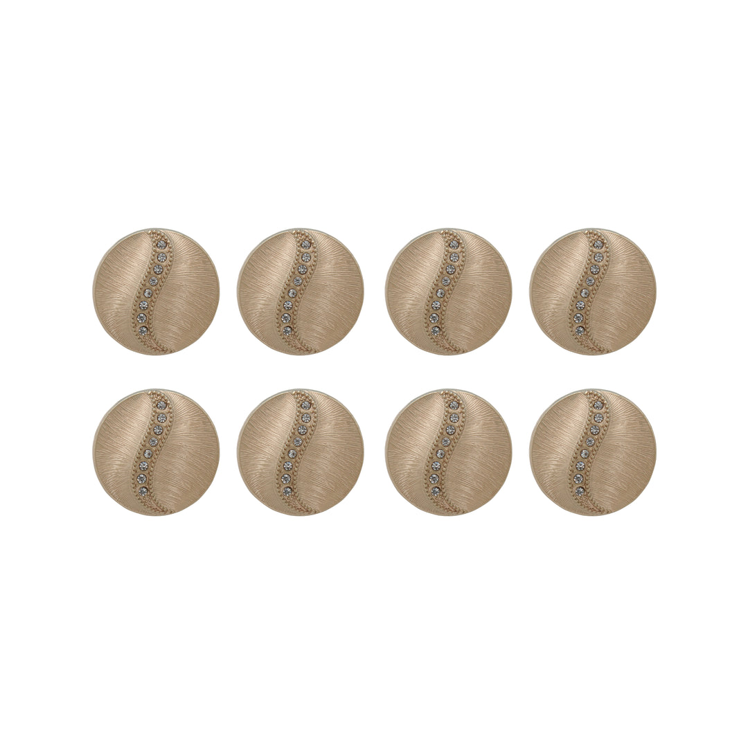 Decorative Metal Buttons with Rhinestone Accents